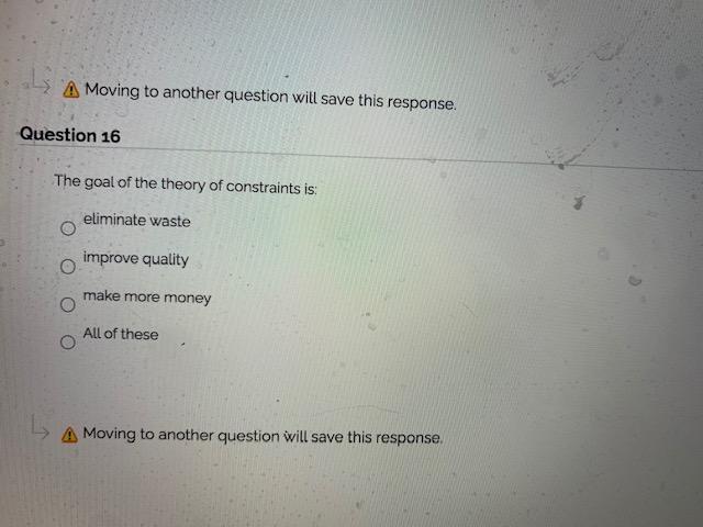 m A Moving to another question will save this