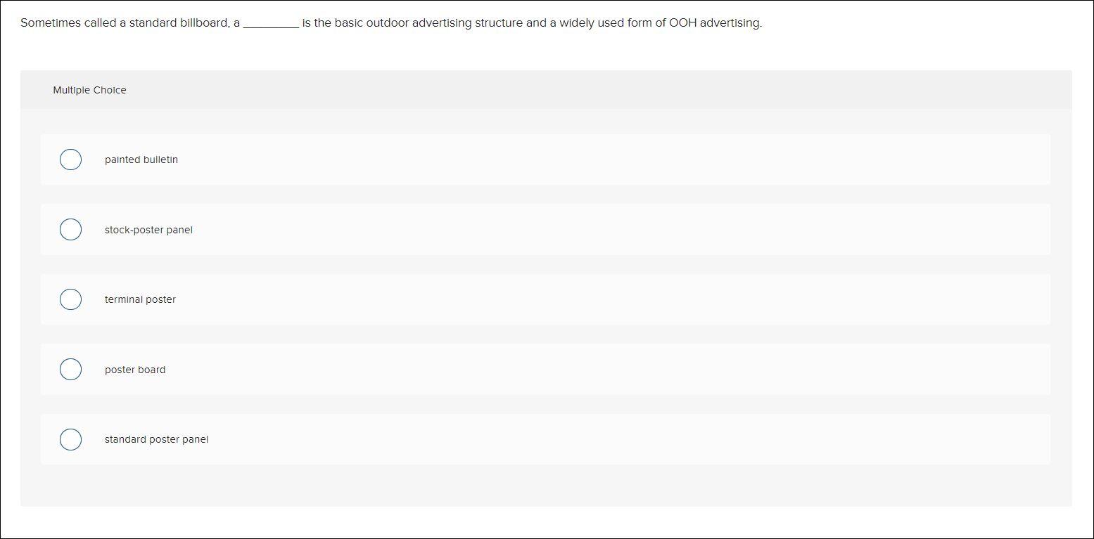 Which type of OOH advertising consisting of