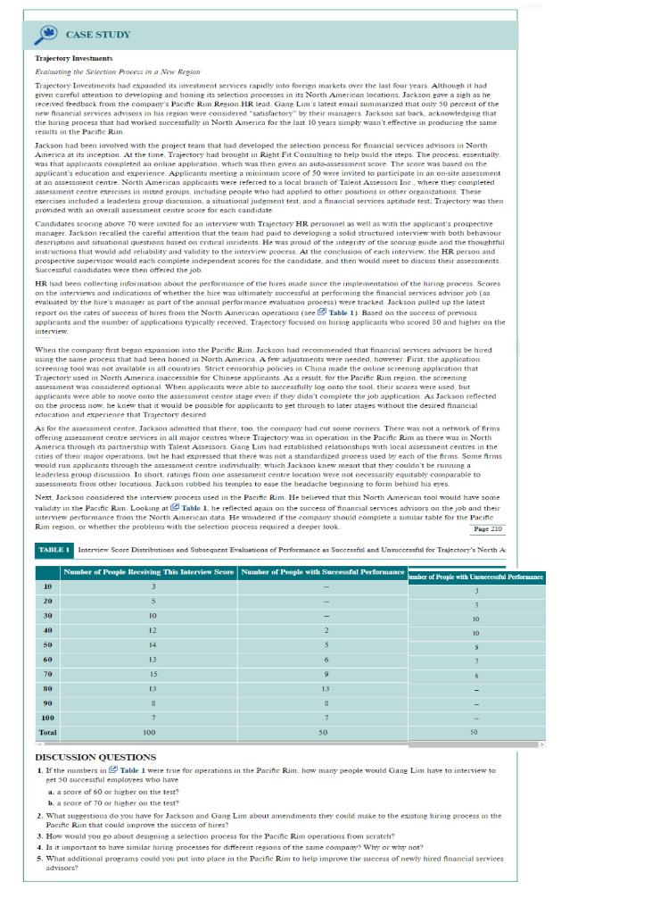 CASE STUDY Trajectory Investments Evaluating the