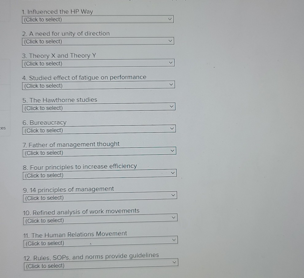 Theorists and Theories Changes in management