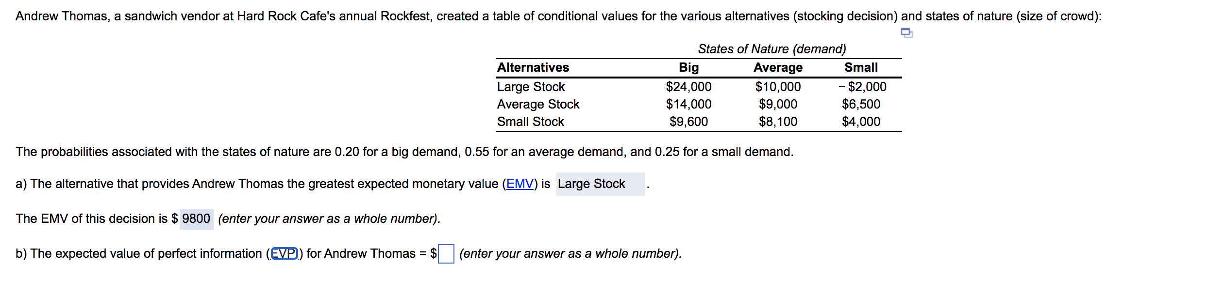 Andrew Thomas, a sandwich vendor at Hard Rock
