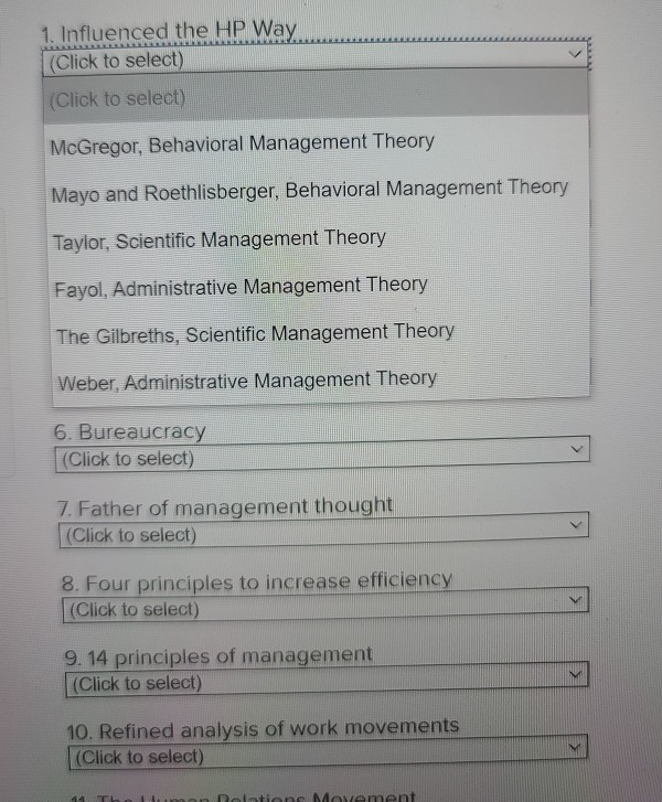 Theorists and Theories Changes in management