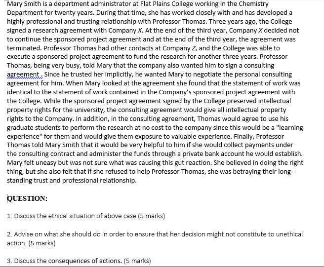 Mary Smith is a department administrator at Flat