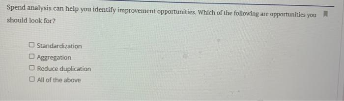 Spend analysis can help you identify improvement