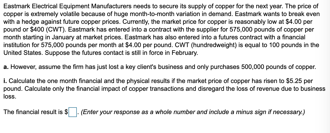 ii. what is the physical result? Eastmark