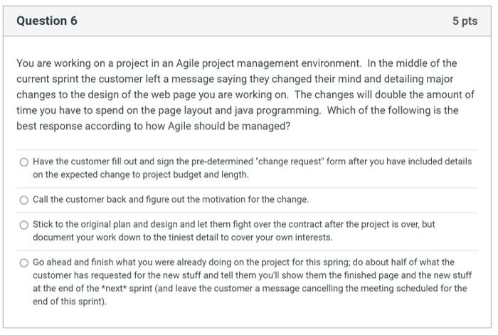 Please solve it as soon as possible Question 6 5