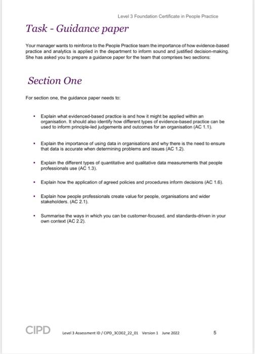 as attached. task 2 only Section Two For section