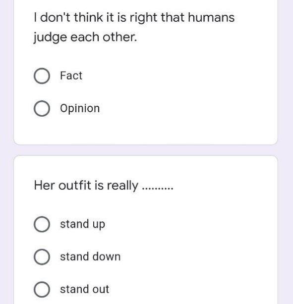 None I don't think it is right that humans judge