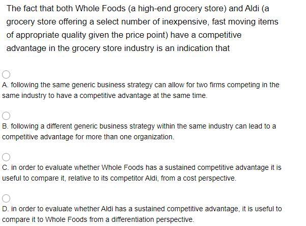 The fact that both Whole Foods (a high-end