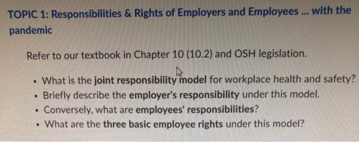 answer for, what are employees' resposibilities?