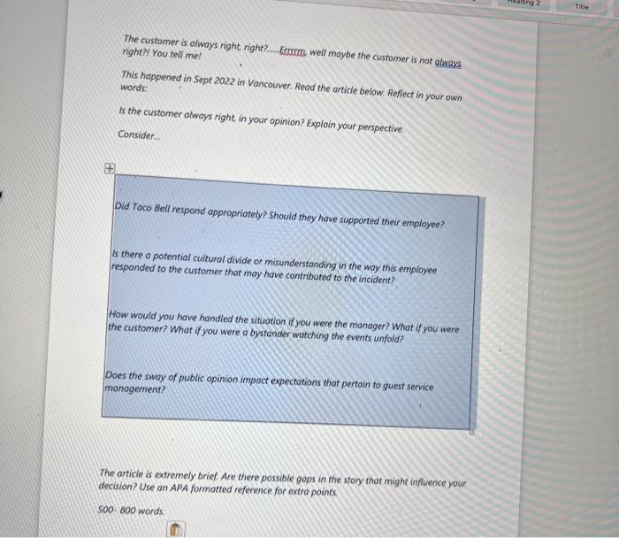 please provide the answers in 500 -800 words by