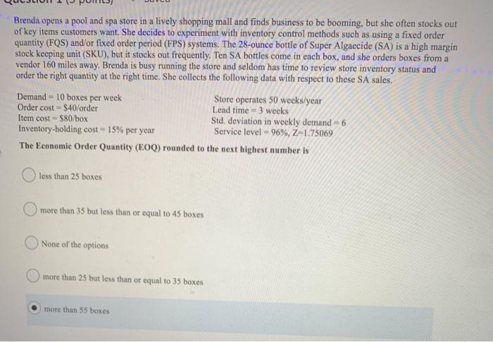 Brenda opens a pool and spa store in a lively