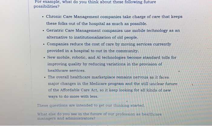 Course : HCAD 600 Introduction to Healthcare