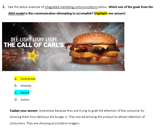 Answer is not awareness, I already got it wrong