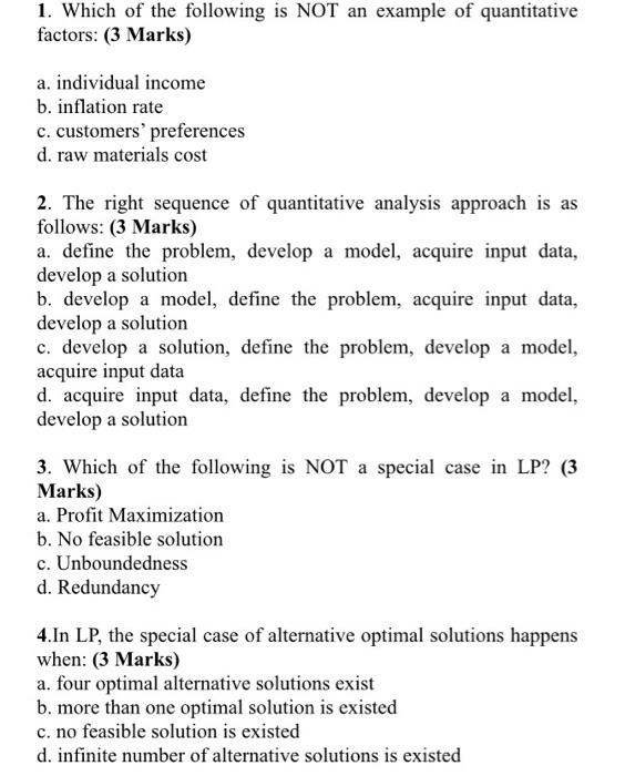 1. Which of the following is NOT an example of