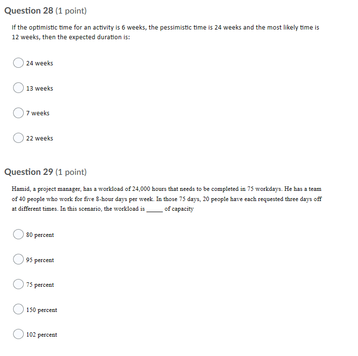 What is the standard deviation of a task with