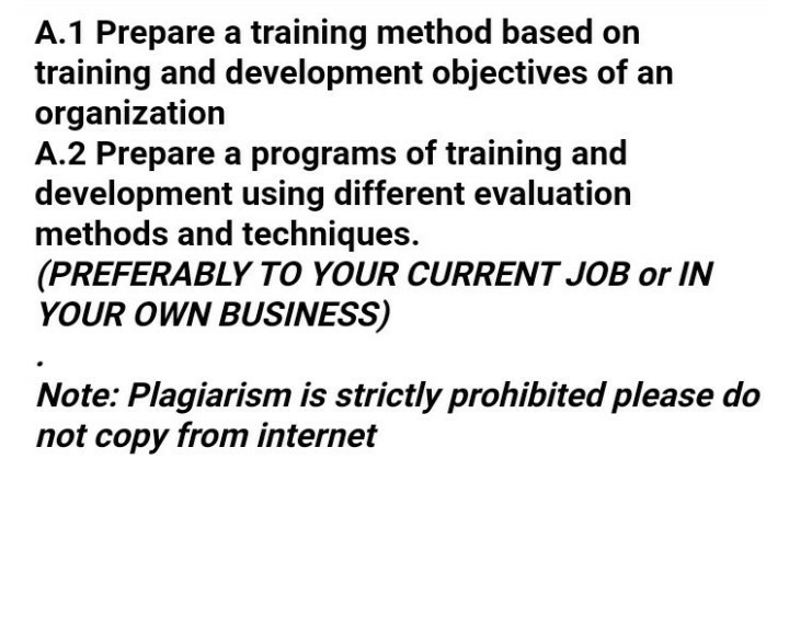 please give answer in detail A.1 Prepare a