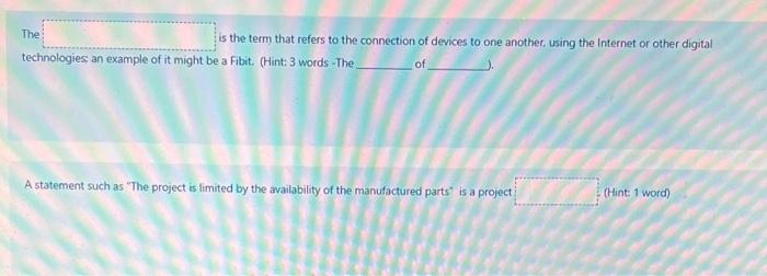 The is the term that refers to the connection of