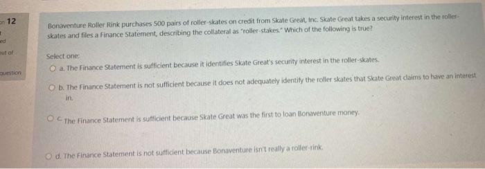 - 12 Bonaventure Roller Rink purchases 500 pairs