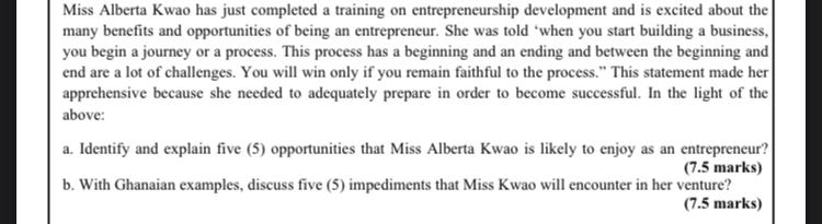 Miss Alberta Kwao has just completed a training
