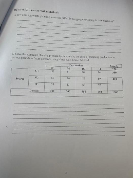 Questions 3. Transportation Methods a bow does
