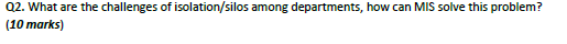 Q2. What are the challenges of isolation/silos