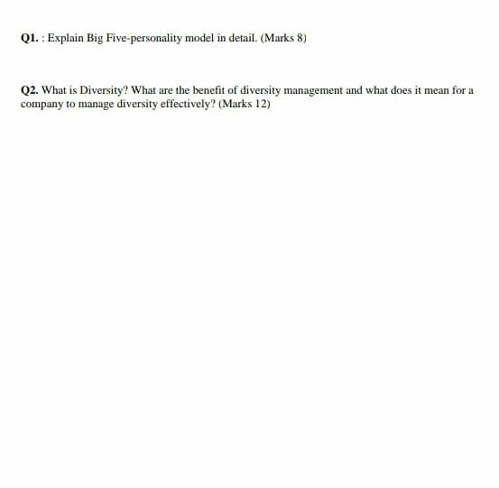 answer me fast plz Q1. : Explain Big