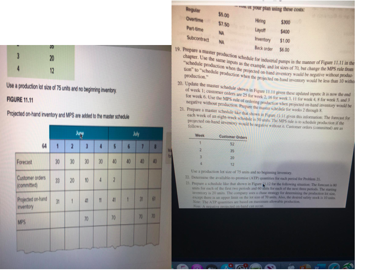 please answer question 21 and 22 chapter. Use the
