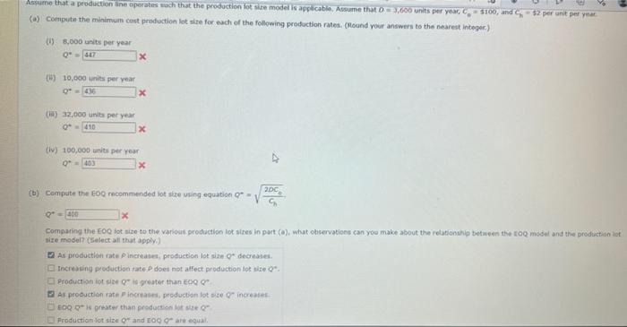 Assume that a production line operates such that