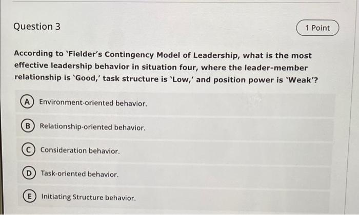 Question 3 1 Point According to 'Fielder's