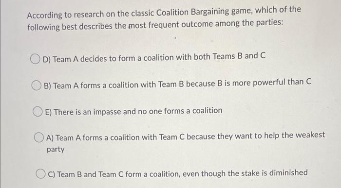 According to research on the classic Coalition