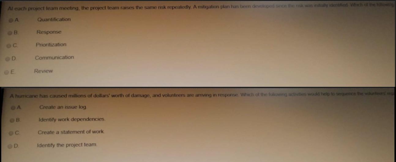 Al each project team meeting, the project team