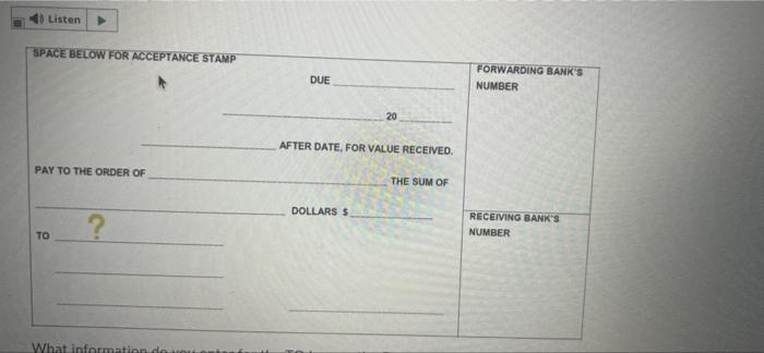 What information do you enter for the TO box on