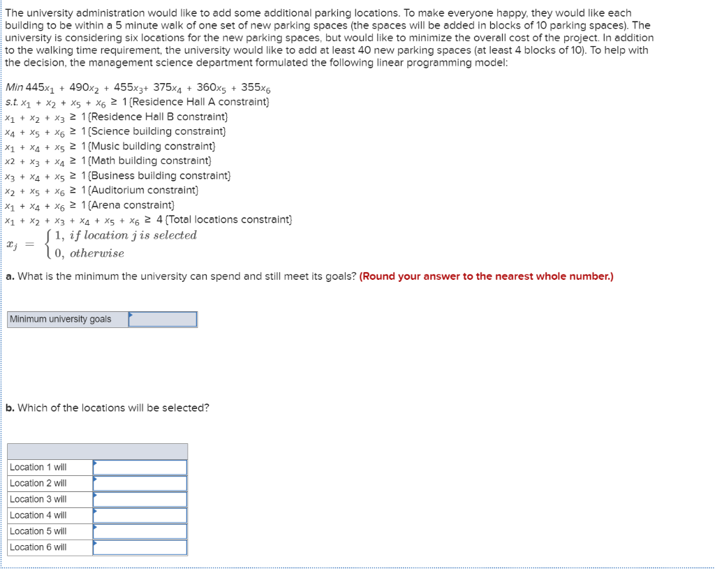 The university administration would like to add