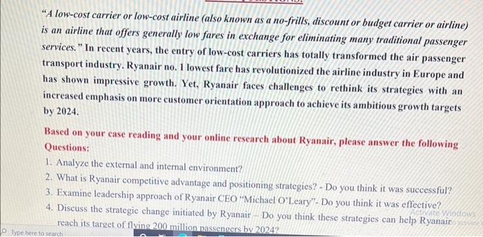 "A low-cost carrier or low-cost airline (also