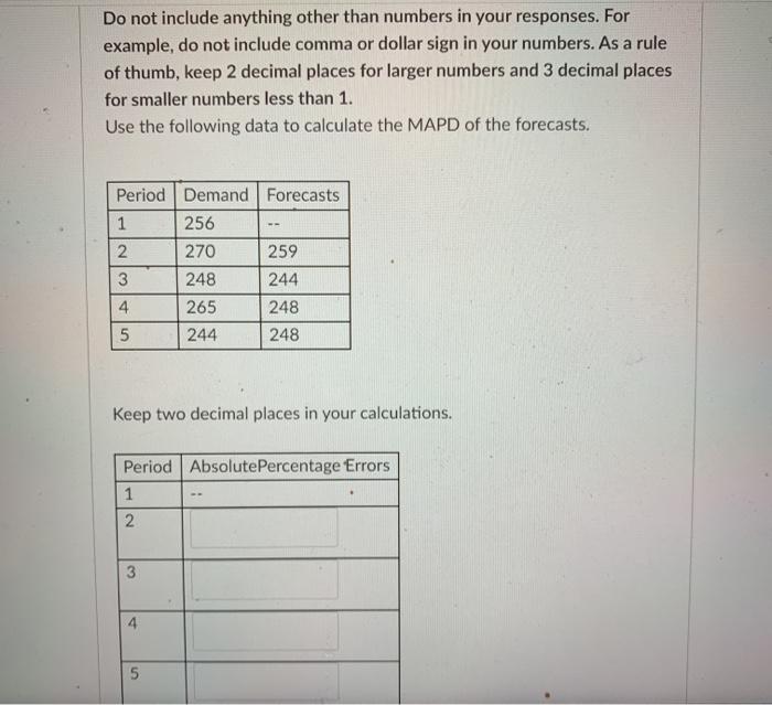 please answer all Do not include anything other