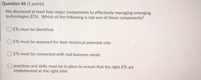 answer all question Question 43 (2 points) We