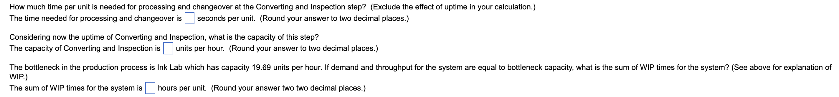 stream map in order to clarify the production