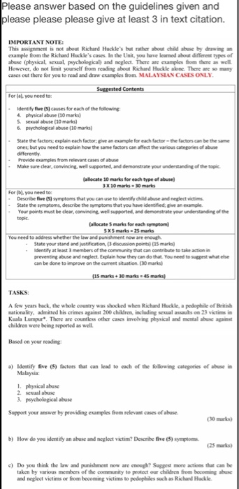 Please answer based on the guidelines given and