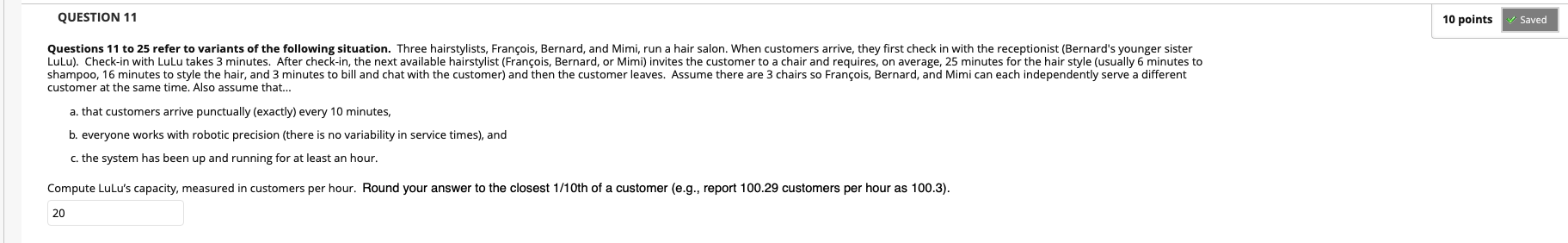 Please note that I selected an answer for