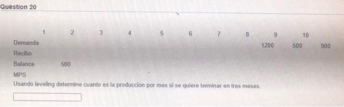 1 2 3 4 5 6 7 8 9 10 Demand 1200 500 900 Receipt