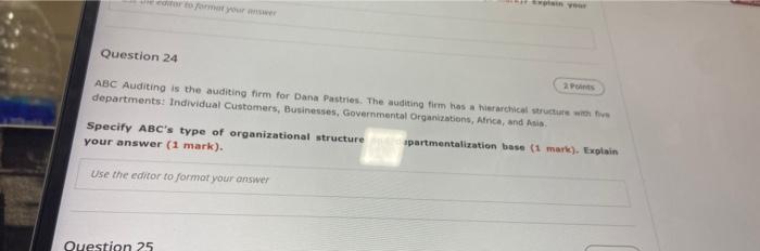 s come Question 24 ABC Auditing is the auditing