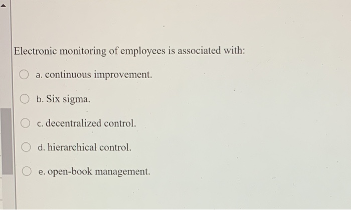 Electronic monitoring of employees is associated
