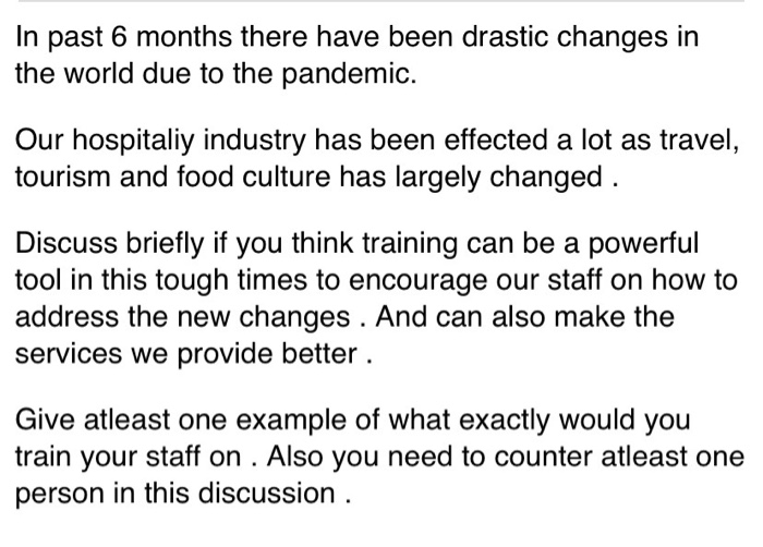 In past 6 months there have been drastic changes