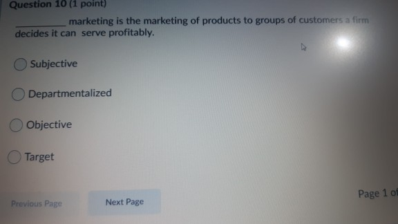 Question 2 (1 point) The first step in the