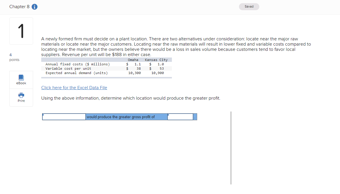 Chapter 8 Saved 1 4 A newly formed firm must