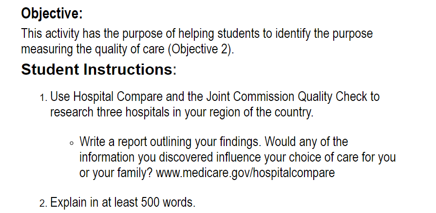 Objective: This activity has the purpose of