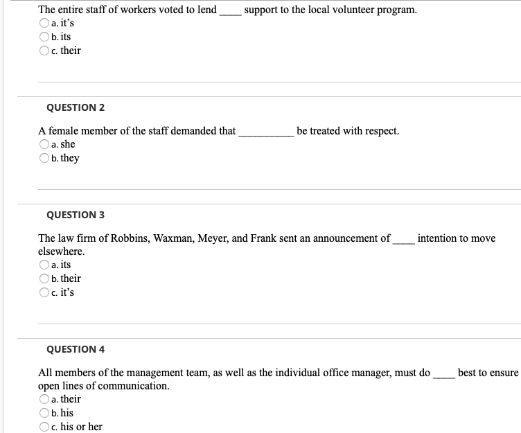 support to the local volunteer program. The
