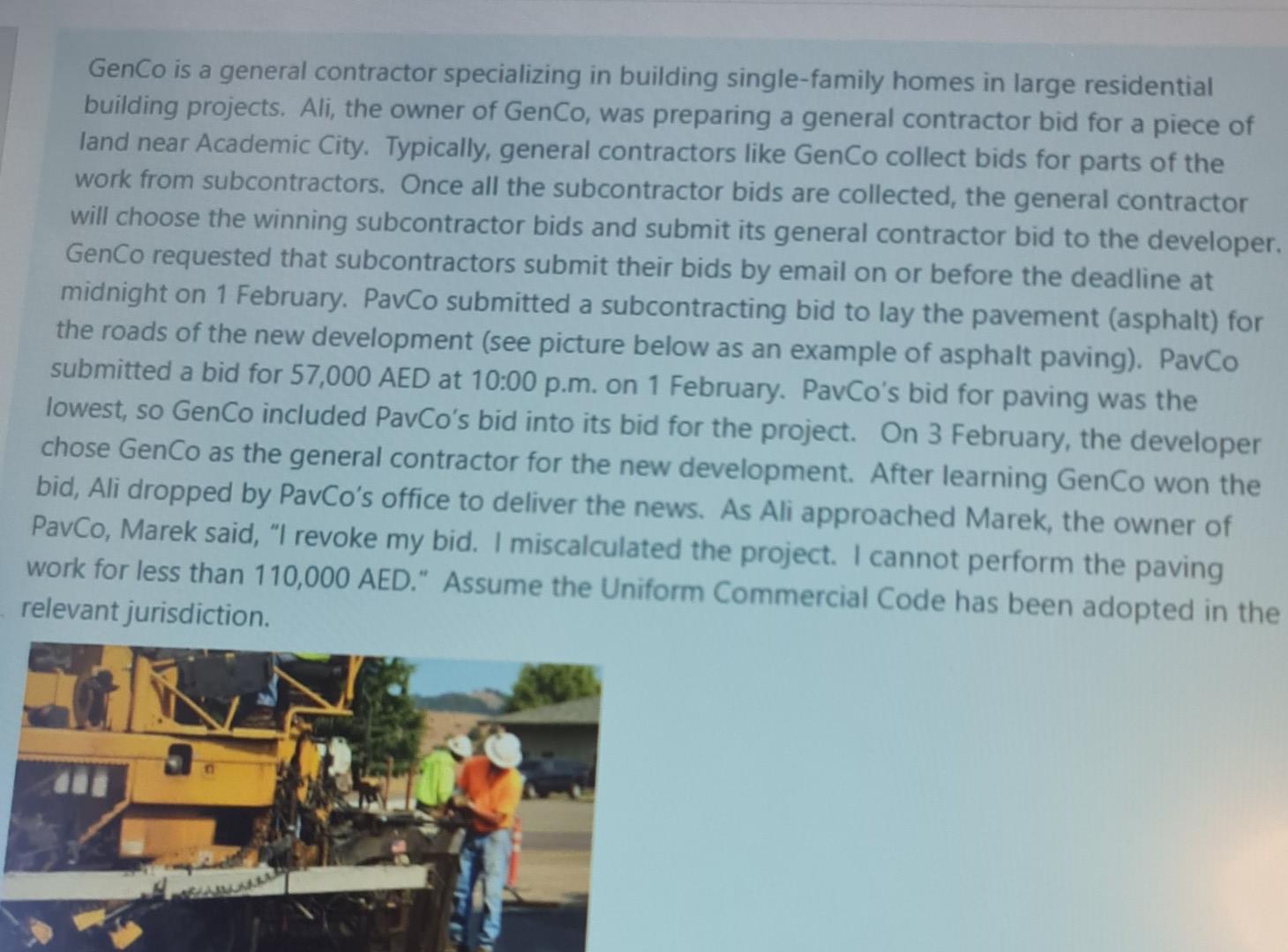 not by handwriting and Asap please. GenCo is a