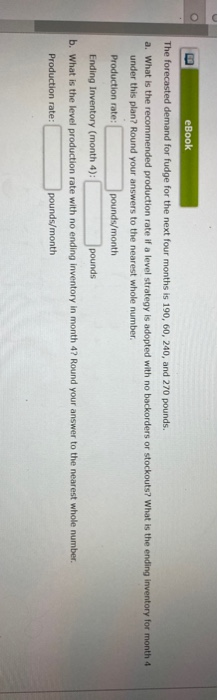 eBook The forecasted demand for fudge for the